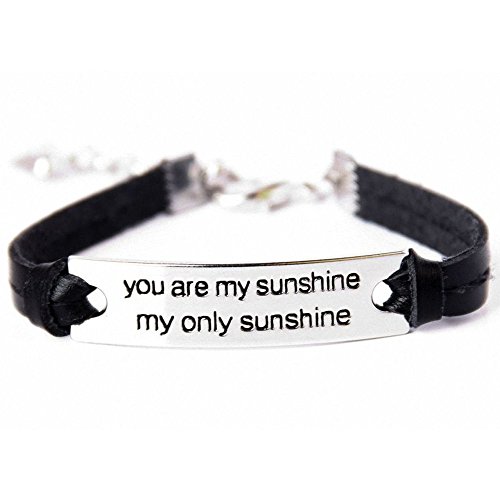 Image of inchYou Are My Sunshine My Only Sunshine Leather Bracelet