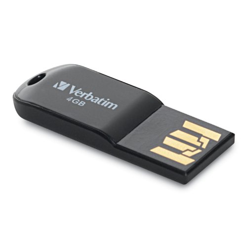 Verbatim 4GB Micro USB Flash Drive, Black 44048