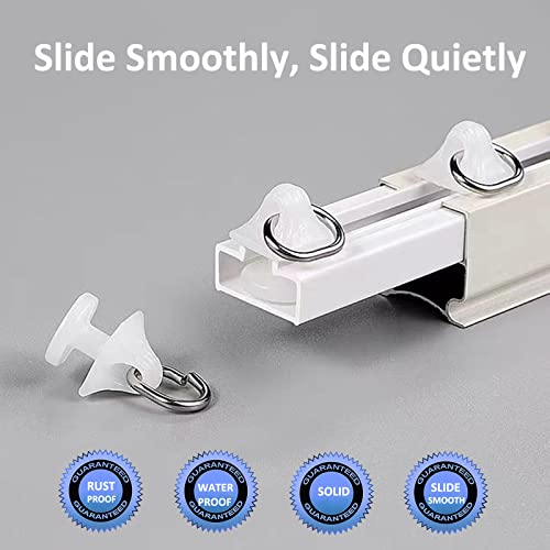 image for FSLGEFUL 6ft Ceiling Track for Curtains, Never Rust & Enough Rollers a