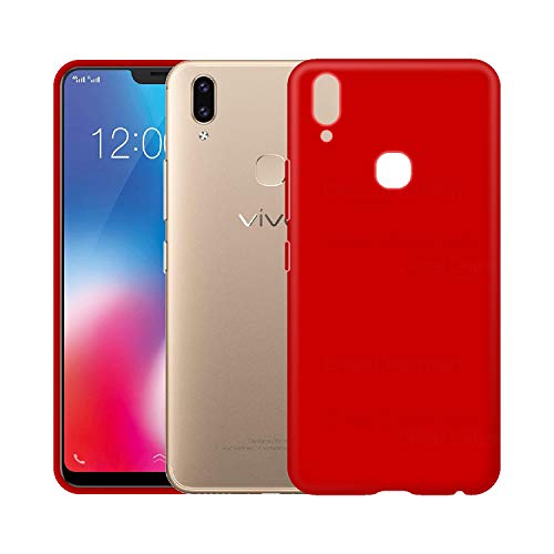 Image of Case Creation Luxurious OG Series for Vivo V9 Case Cover,Anti-Dirty Slim Case Frosted Matte Cute Candy TPU Raised Bezel (Splash of Color) Back Cover for Vivo V9 - Glamour Red