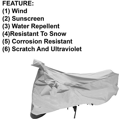Image of Vocado Silver Bike Body Cover with Mirror Pocket for Yamaha Ray