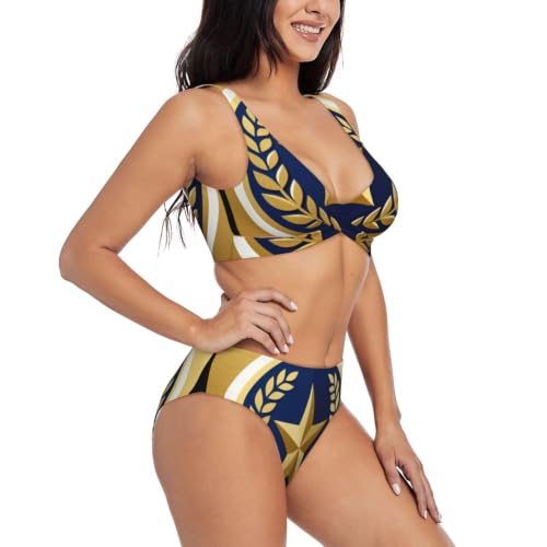 Bikini croisé push-up à coussinets amovibles et triangle réglable pour femme - 2