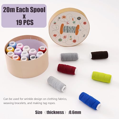 Hilo elástico para costura Connimonet 19 piezas 20m 0.6mm miniatura 5