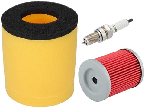 Bullworks 13781-19B00 Air Oil Filter Compatible With Suzuki Guadrunner 250 1987-2001 Guadrunner 250 2x4 4X4 1987-2002 1991-2002 King Quad 300 4X4 1991-2002 With Spark Plug