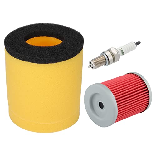 Bullworks 13781-19B00 Air Oil Filter Compatible With Suzuki Guadrunner 250 1987-2001 Guadrunner 250 2X4 4X4 1987-2002 1991-2002 King Quad 300 4X4 1991-2002 With Spark Plug #TOP2