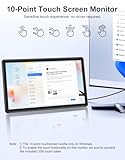 XBONFIRE 15.6" Touchscreen Monitor, HDR 1080P IPS 10-Point Touch Screen Monitor with HDMI VGA DVI, VESA & Speakers Touch Screen for PC, Laptop, RPi, POS, Kiosk, Home, Industrial Equipment - Image 2