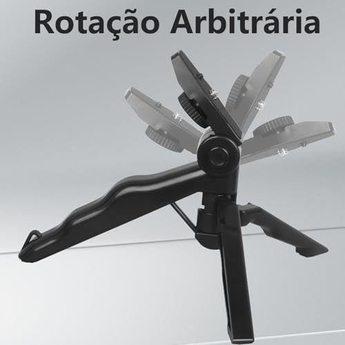 H'MASTON Kit Tripe para Celular com Iluminação e Microfone Luz de Led para Gravar Video Obturador R