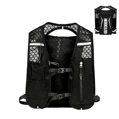 Gilet de running pour coureurs avec sac à dos réfléchissant étanche