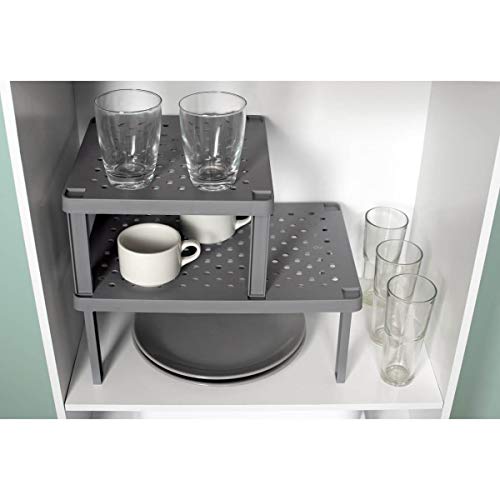 Organizador para Armário Prateleira Empilhável Multiuso Chumbo, Level, OU