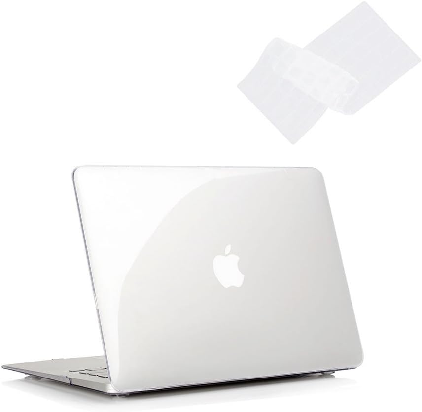RUBAN Case For MacBook Retina Pro 15 inch A1398 (2015-2012) , Plastic Smooth Matte Hard Case Shell with TPU Keyboard Cover, Crystal Clear
