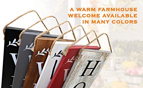 Tall Outdoor Welcome Sign For Front Door, 2 Sided 5 ft Black Welcome Sign, Wooden Tall Welcome Sign For Front Porch, Farmhouse Welcome Porch Sign Wood Vertical Decor, Home Sweet Home Sign Porch Decor