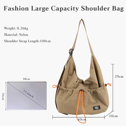 Image of CORIOS Women Nylon Shoulder Bag Waterproof Crossbody Bag Casual Handbag Lightweight Messenger Bag Top Handle Bag