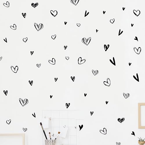Vinilos Decorativos Corazón Negro por sacinora 62 Piezas miniatura 6