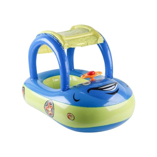 Flotador piscina infantil tipo coche con sombrilla para días de playa