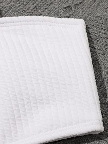 SHENHE Girl's 3 Piece High Waisted Ribbed Swimsuit Bathing Suit Bikini Sets with Cover Up3