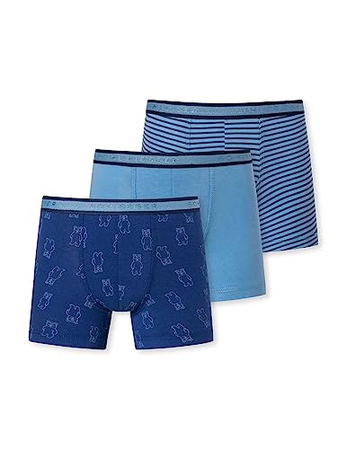 Schiesser Jungen 3 Pack Unterwäsche Boxershorts-95/5 Organic Bio Baumwolle-Größe 92 bis 140 Boxershorts, Sortiert 1_180036, 116 (3er Pack)