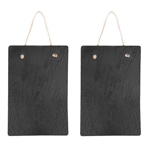 2 Packs Slate Farmouse Hanging Chalkboard Sign,8 x11 Inches -
