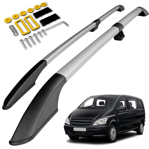 CHROMEMASTER | Compatible con Mercedes Vito/Viano W639 Short 2003 2014; Barras Portaequipajes, Rieles de Techo; Se Utilizan Para el Montaje de Portaequipajes de Techo, Cajas de Techo o Portabicicletas