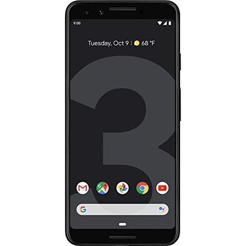 Pixel Phone 3-128GB - US Warranty - Just Black - (Renewed)