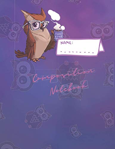 Cute owl Composition Notebook: Wide Ruled Paper Notebook Journal
