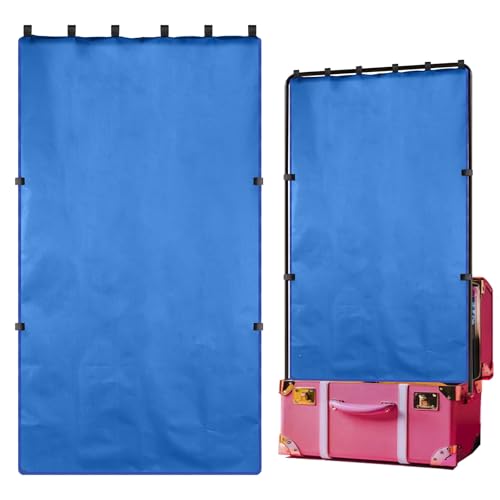 Privacy Curtain for Dance Bag, 59x31.5 Inch Oxford Cloth Changing Curtain for Dancers Quick Setup Backstage Changing Screen for Performers Gymnasts Competition Training (Blue)