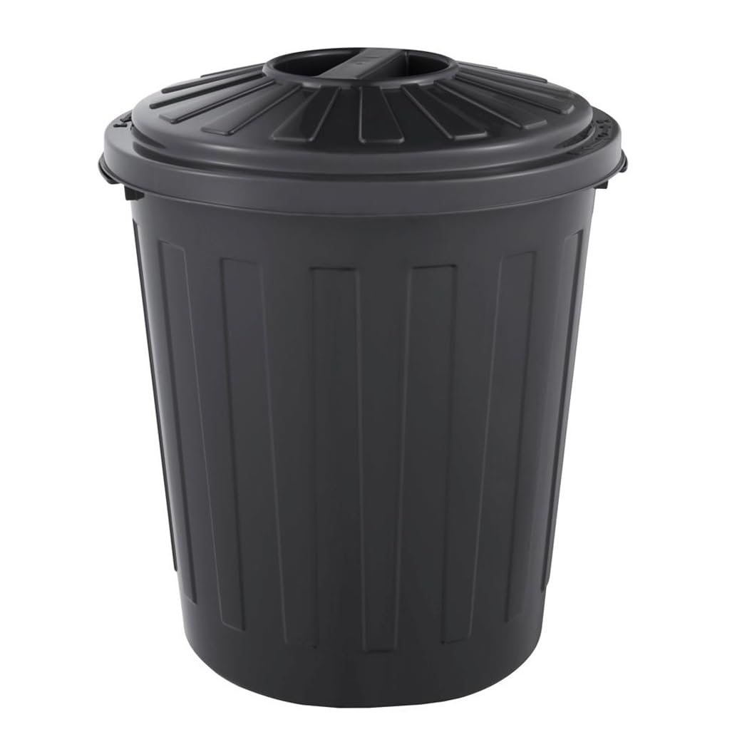 Keeeper Universal Bin with Lockable Lid, Sturdy Plastic (PP), Mini-Bin, 7 Litre, Graphite