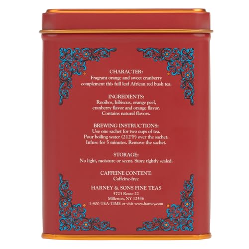 Image of Harney & Sons African Autumn Rooibos Tea, HT Line, 20 sachet tin (Pack of 2)