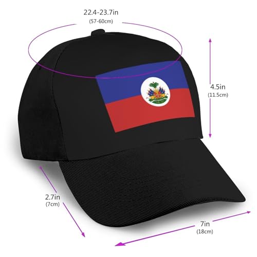 Haitian Flag Unisex Classic Adjustable Curved Brim Baseball Cap, Trucker Hat2