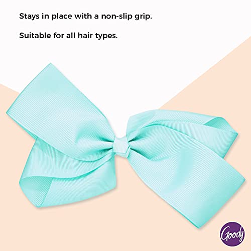 Goody-Kids-Large-Bow-Barrette-Teal-Stay-Tight-Closure-Help-Keep-Hairs-In-Place-Hair-Accessories-to-Style-With-Ease-and-Keep-Your-Hair-Secured-For-All-Hair-Types-Pain-Free