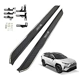 Running Boards & Steps for Toyota RAV4 2019-2025 Aluminum Side Steps with Bracket,2PCS Black Running Board Right Left Side Step Rail Nerf Bars for Toyota RAV4 2019 2020 2021 2022 2023 2024 2025