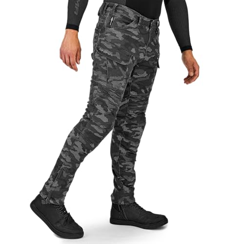 SHIMA Giro 3.0 Męskie spodnie motocyklowe Zatwierdzone przez AirForce ochraniacze na kolana spodnie motocyklowe splot tekstylny regulowana ochrona kolan Wzmocniony przepływ powietrza Plus rozmiar