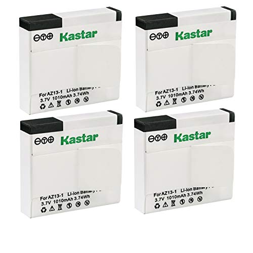 Kastar 4-Pack Battery Replacement for Xiaomi YI AZ13-1, AZ13-2 Battery, Xiaomi Yi Action Camera, Xiaomi Yi 1 Action Camera, Xiaomi Yi Camera, Xiaoyi 1080P 16.0MP CMOS Sports Action Camera Camcorder