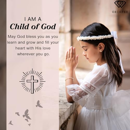 Cross Necklace for Girls- Gifts for Daughter Granddaughter Niece Goddaughter Child of God Birthday, Christmas, First Communion, Baptism, Confirmation3
