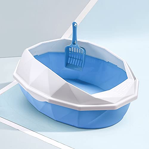 Cajas de Arena Caja de Basura de plástico Desmontable Caja de Arena semicerrada Anti-Splash Cat Roseable Catpans Mascotas Limpieza de Inodoro Suministros Arenero ​Gatos