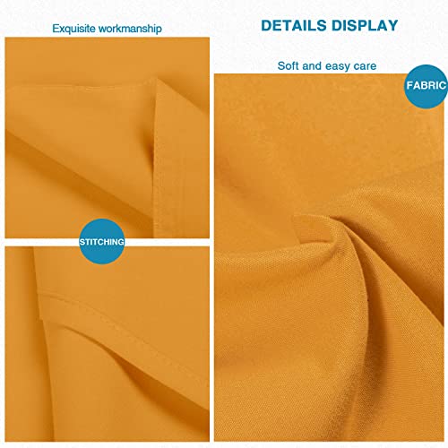 FLXXIE Microfiber Pillow Cases Queen Size Set of 2, Soft Pillowcases with Envelope Closure, Wrinkle Resistant Pillow Covers, 20x30, Ginger Yellow