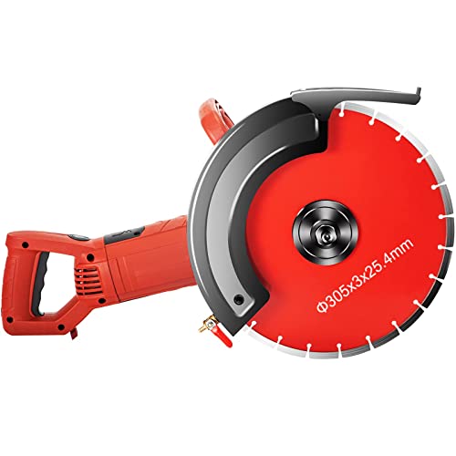 Vevor 12 In Concrete Saw, 1800W Power Cutter, Wet/Dry Corded Circular Saw With 12" Blade And Attachments, 4" Cut Depth Masonry Saw For Granite, Brick, Porcelain #TOP6