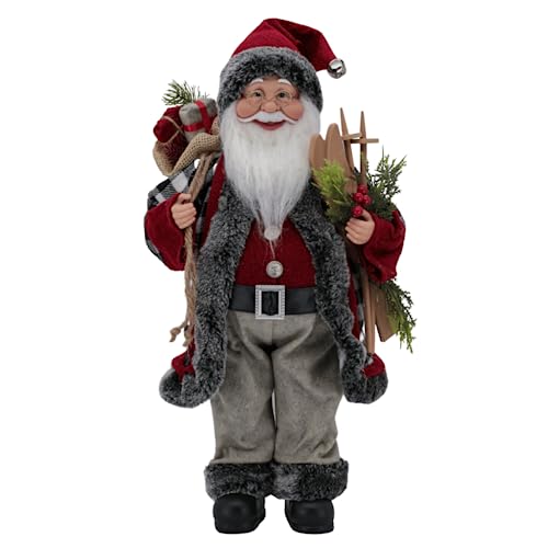 Papai Noel Boneco 45cm Ski Saco Presentes Decoracao Natalina Enfeite Natal