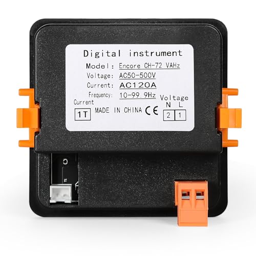 DEWIN Digitales Voltmeter Amperemeter, AC Spannungsmessgerät Watt Messgerät Multifunktions Multimeter Voltmeter Amperemeter Frequenzmesser 120A AC 50–500V