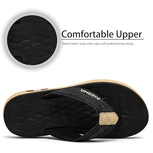 Flip Flops for Men Comfortable Open Toe Summer Beach Thong Sandals Indoor and Outdoor Cushion Slip on Water Resistant Slippers3