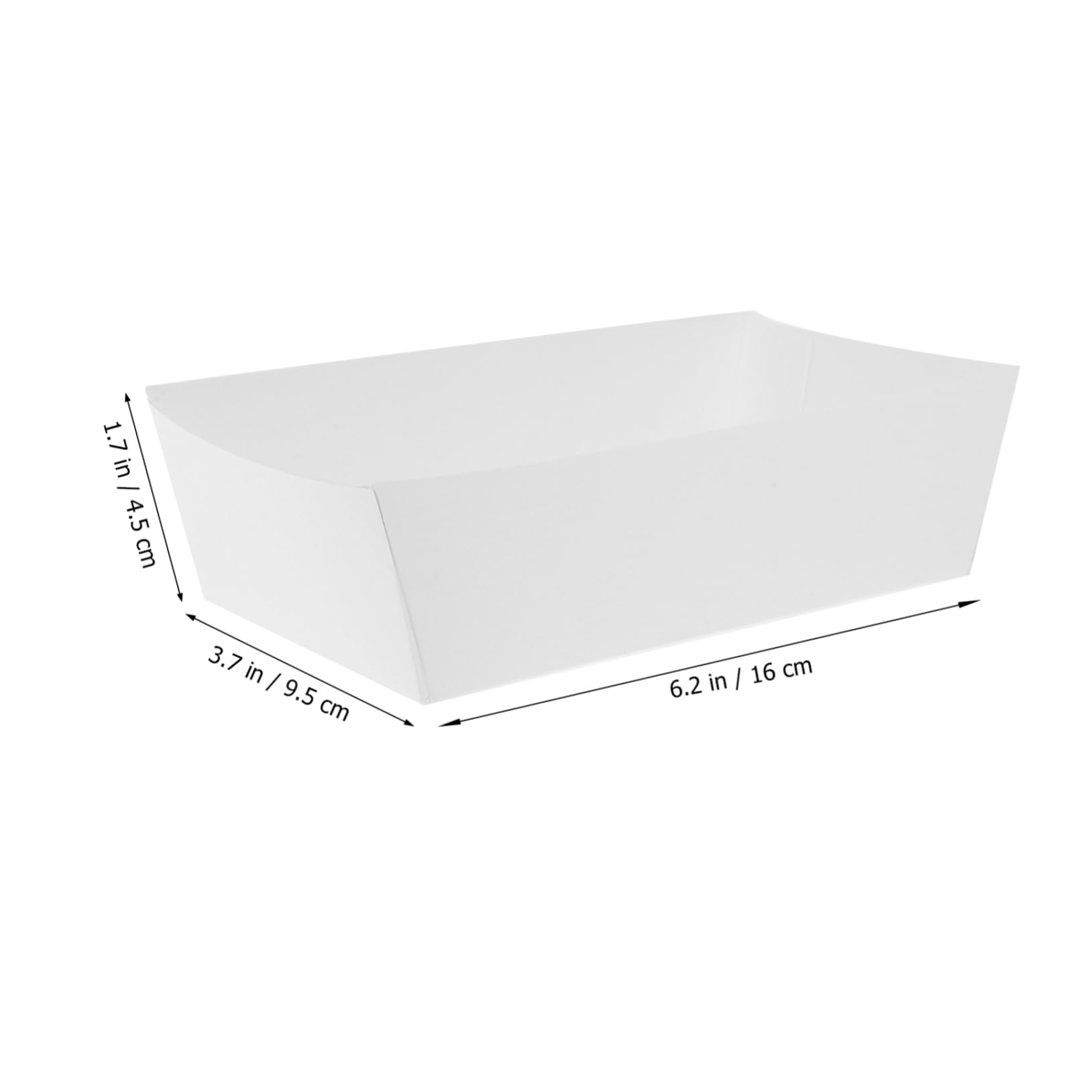 NAMOARLY 100pcs Box Small Paper Food Trays Hot Dog Trays Popcorn Bowl Food Serving Trays Mini Food Serving Platter Food Serving Boats French Fry Containers Waffle Popcorn Boxes Basket White