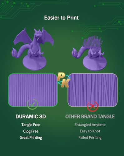 Image of DURAMIC 3D PLA Filament Basic for 3D Printer Neatly Wound Easy Printing | 3D Printing Filament 1.75mm, Dimensional Accuracy + /- 0.02 mm, Fit Most FDM 3D Printers 1KG PLA Purple
