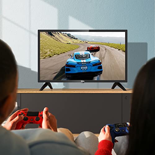 Image of TuTu 24 Inch HD TV, 2K LED Small Flat Screen Non-Smart Television, Works with Apple TV, Fire Stick, Roku, Google, TiVo, Xumo, and Streaming Devices
