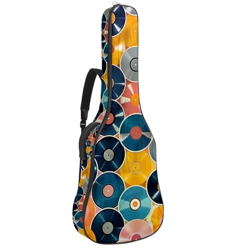 Housse guitare acoustique 104 cm vinyle vintage imperméable avec double bretelle