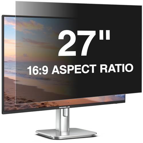 Pozlle 27 Inch Computer Privacy Screen for 27" 16:9 Aspect Ratio Widescreen Monitor, Eye Protections Anti Glare Blue Light Blocking Film, Anti Spy Screen Protector PC Monitor Privacy Filters