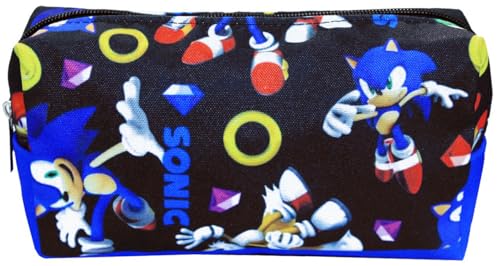 Estojo Escolar Infantil Sonic Infantil Menino Impermeável Simples 1 Compartimento ColoriCasa