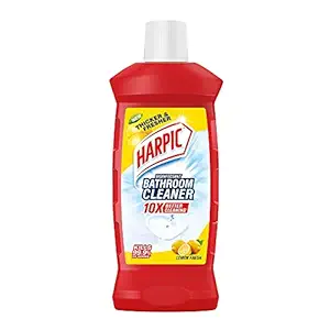 Harpic Disinfectant Bathroom Cleaner Liquid, Lemon, 1 L Harpic Disinfectant Bathroom Cleaner Liquid, Lemon, 1 L