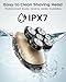 Electric Razor for Men, Head & Body Hair Shaver for Men, Cordless Rechargeable Wet/Dry Bald Head & Groin Waterproof Razor with Rotary Blades,Clippers, Beard Trimmer,Nose Trimmer, Brush (Golden)