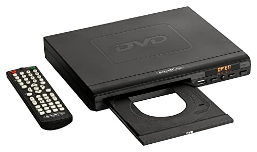 Reflexion DVD366, DVD-CD-Player, Slim Line, Display, CD-Kopierfunktion auf USB, Anti-Schock-System, Coax-Audioausgang, Schwarz