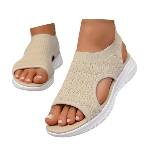 Imagen de Sandalias Deportivas Ortopédicas Para Mujer Moda Zapatos Con Punta Abierta Tacones Bajos Lavable De Verano Sandalia Para Caminar Ligero Y Cómodo