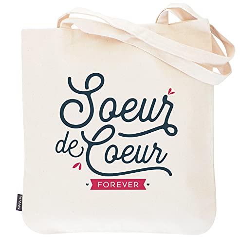 Manahia Totebag - Soeur de coeur forever Sac 100% coton | cadeau amie - cadeau de noël femme - meilleure copine Cover